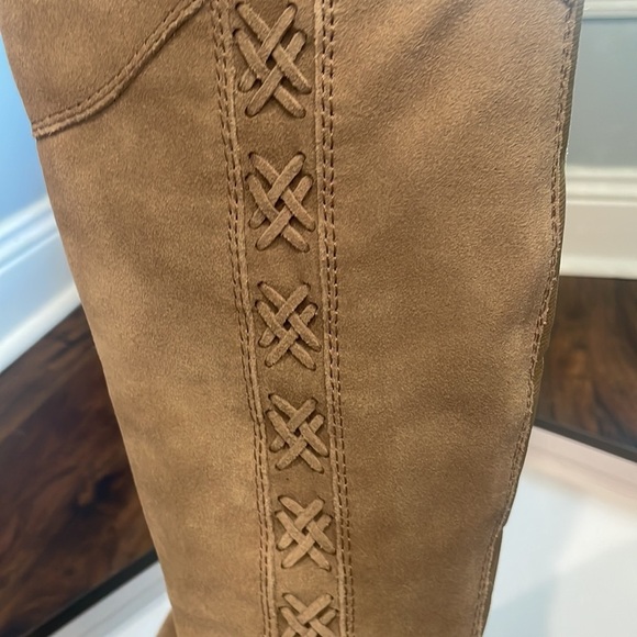 NEW Vince Camuto KREESELL Over The Knee Riding Boot Taupe Notch Verona Sz 6M - Picture 9 of 13